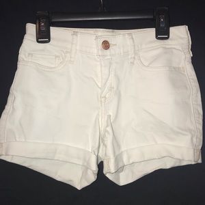 White Abercrombie Kids High Wasted Shorts